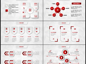 商務紅色動態(tài)活動策劃方案PPT模板與營銷策劃大全